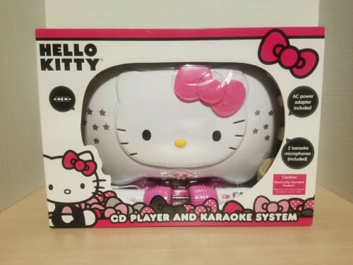 Hello Kitty CD PLAYER and KARAOKE SYSTEM KT2003 CD-R/RW 2 MICOPHONES INCLUDED
