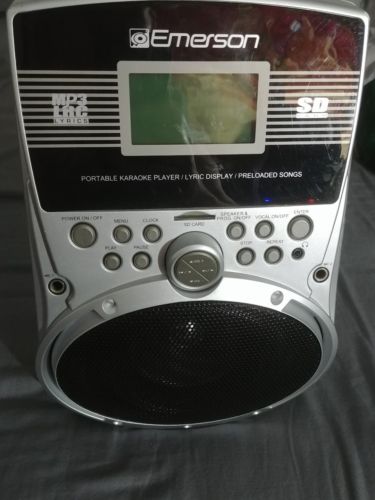 Emerson SD513 Portable Karaoke Player Machine USB SD Card iPod MP3 Preload Songs