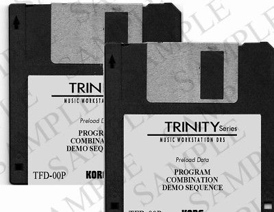 KORG Trinity / Pro ~ Preload DATA  w/ Progs, Combi's, Demo Seqs Disc Diskette
