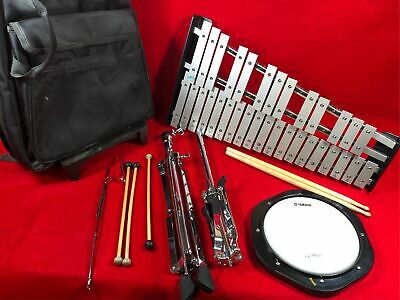 Yamaha SPK-275 Xylophone w Stand, Practice Pad, Rolling Case Backpack