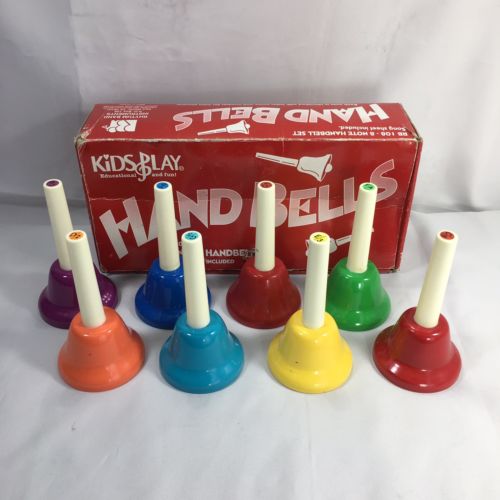 Rhythm Band Instruments Kids Play 8 Note Hand Bell Set RB108