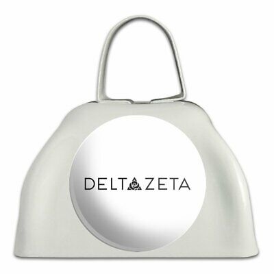 Delta Zeta Sorority Wordmark Black Cowbell Cow Bell Instrument