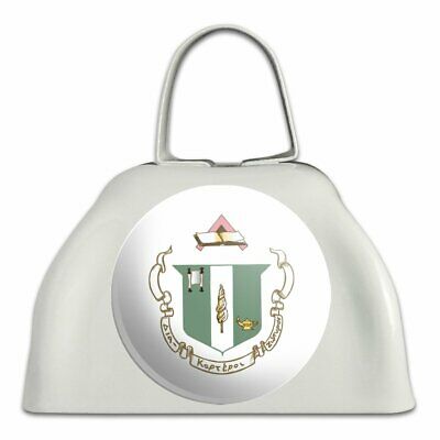 Delta Zeta Sorority Crest Officially Licensed White Cowbell Cow Bell Instrument