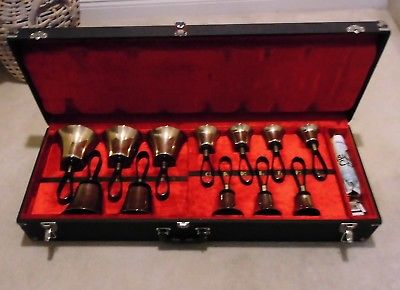 Schulmerich Handbells With Case. 2nd Octave (G4-B4, C#6-G6). Free Shipping