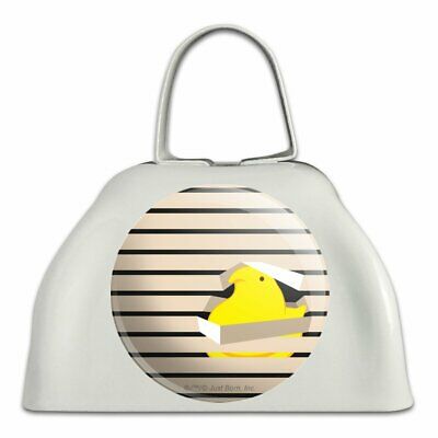The Peeping Yellow Peep In Window With Blinds White Cowbell Cow Bell Instrument