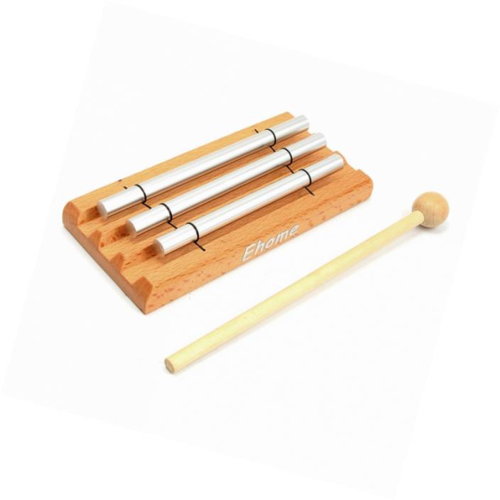 Meditation Trio Chime, Ehome Solo Percussion Instrument with Mallet for Prayer,