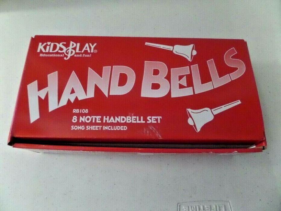 Kids Play RB108 Hand Bells 8 Note Bell Set Rhythm Band Instruments New In Box