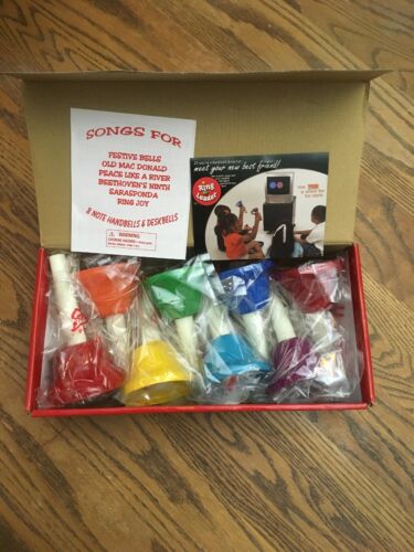 Kids Play RB108 Hand Bells 8 Note Bell Set Rhythm Band Instruments New In Box