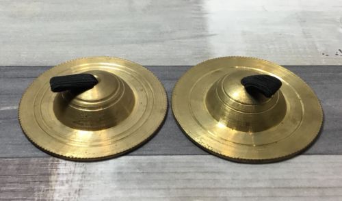 Vintage Hand Size Brass Cymbals 2”