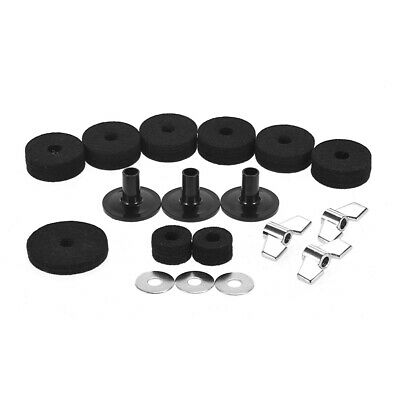 Pack of 18 PCS Drum Kit Accessories Set Cymbal Stand Felts Hi-Hat Clutch B6X6