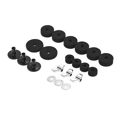21 PCS Drumset Kit Accessories Cymbal Sleeves Metal Gaskets Replacement W5V4
