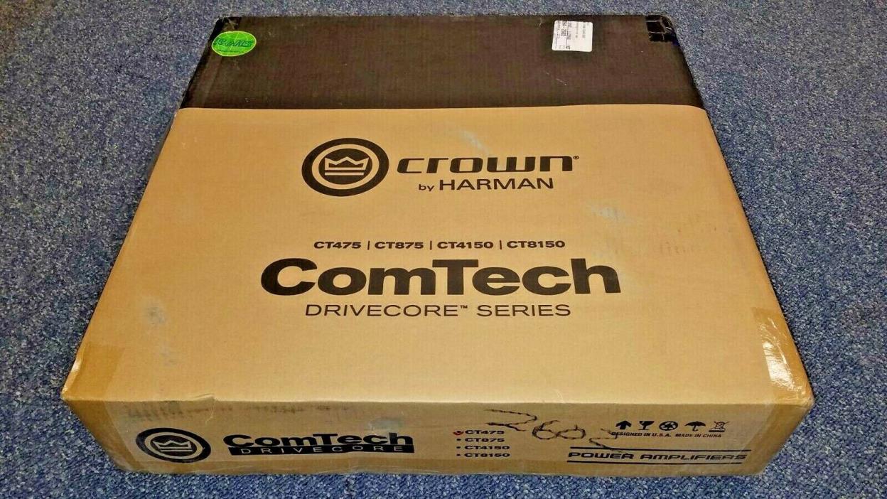 CROWN CT475 DRIVECORE 4 Channel Studio / Install Rackmount Amplifier 75w Brand N