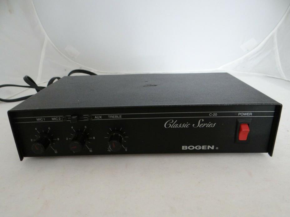 Bogen C20 Classic Series Public Address Amplifier Power On Tested As Is