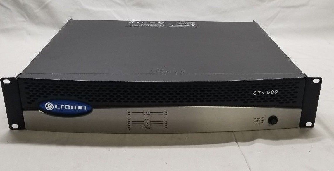 CROWN CTS-600 CTS600 2 CHANNEL 600 WATT POWER AMPLIFIER AMP VERY NICE CONDITION