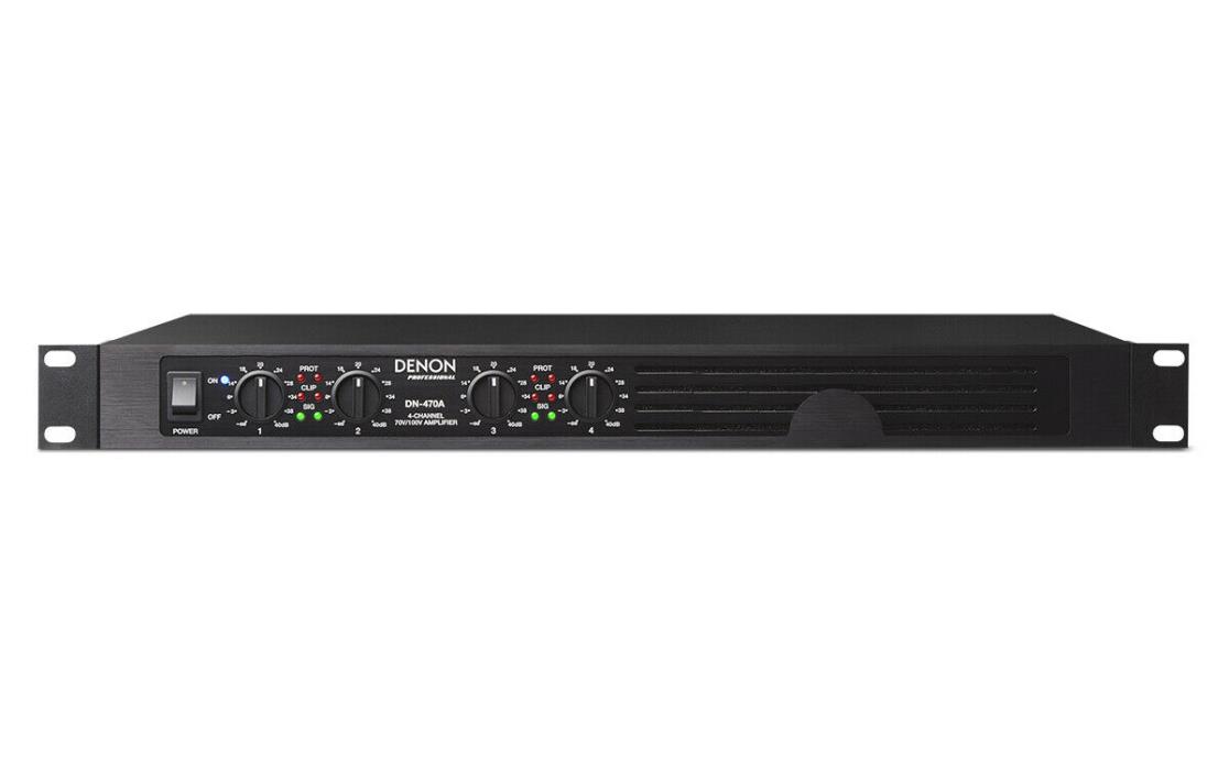 Denon Pro DN-470A 4-Channel 70V/100V Amplifier DN470A Amp