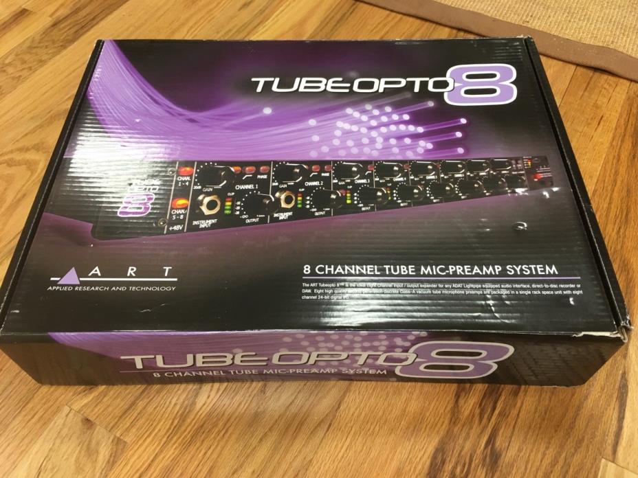 ART TubeOpto 8-channel Tube Opto Microphone Preamp with 24bit ADAT - Mint!