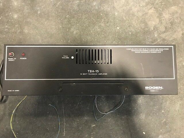 BOGEN TBA-15 Two-Way Talkback Amplifier (15W)