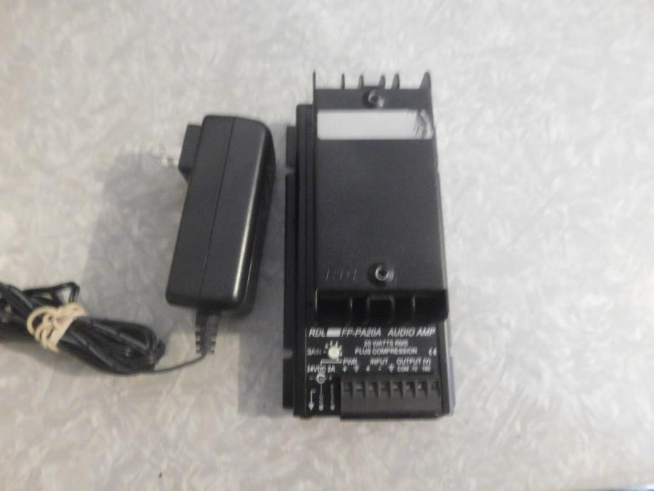 RDL FP-PA20A 20 Watt Mono RMS Audio Power Amplifier w/ Power Supply