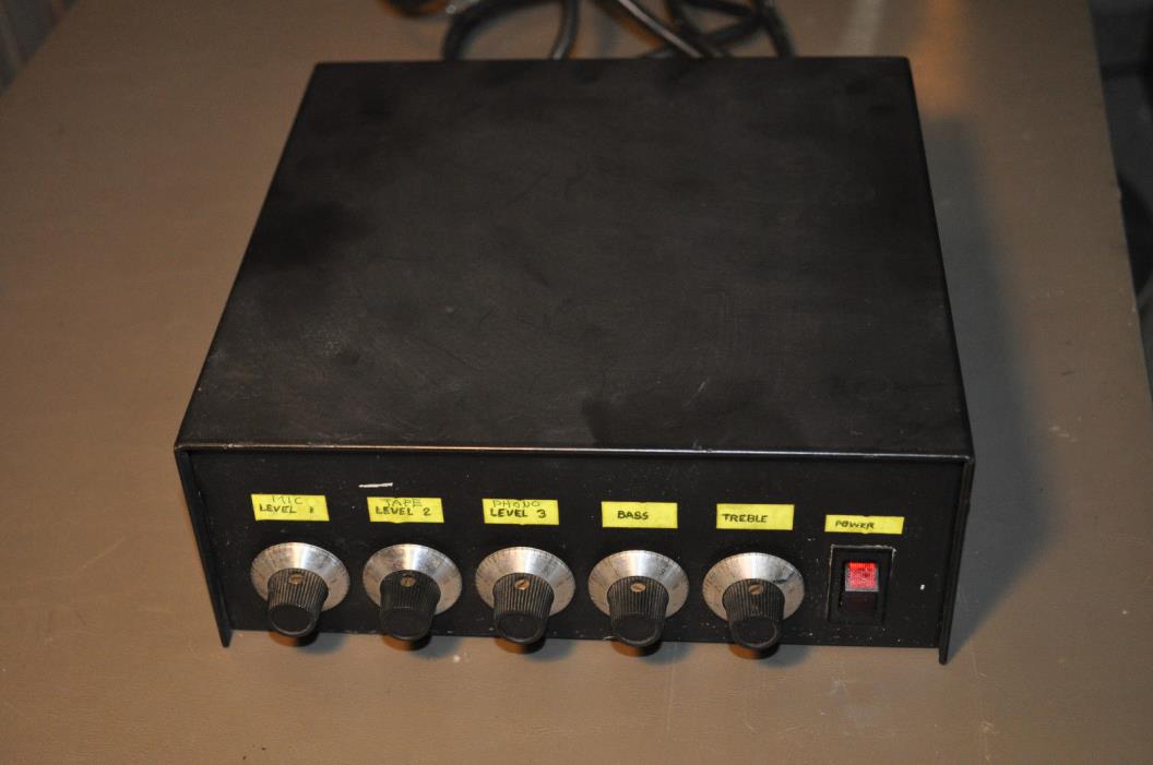 Vintage Don McGohan Model MS 203 20 Watt Mono Powered Mixer Amplifier Amp Works