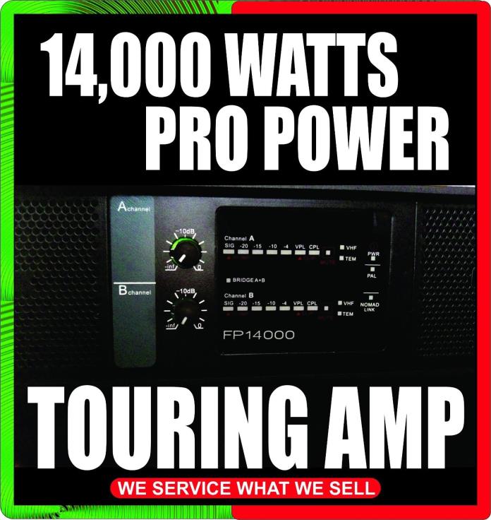 FACTORY FRESH FP14000 POWER AMPLIFIER for SUBWOOFER LINE ARRAY by BORTEC LAB