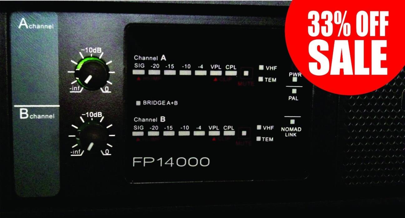 FACTORY FRESH FP14000 TD 14000 WATT POWER AMPLIFIER for SUBWOOFER LINE ARRAY DSP