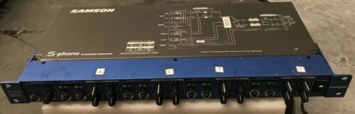 Samson S-Phone Four Channel Headphone Mixer/Amplifier Amp Rack Unit