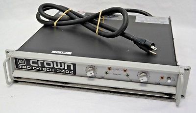 Crown MacroTech 2402 Touring Power Amplifier | w/PIP Card, Great Condition nc