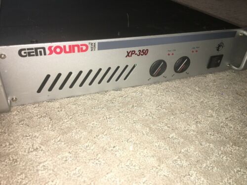 GemSound XP 350 Stereo Power Amplifier Rack Mountable. Tested. Works Great