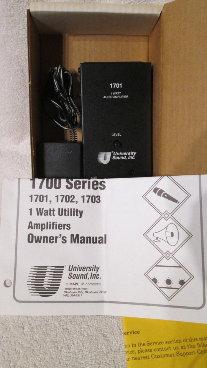 New NOS University Sound 1-Watt Audio Amplifier Model 1701 1700-Series - C2