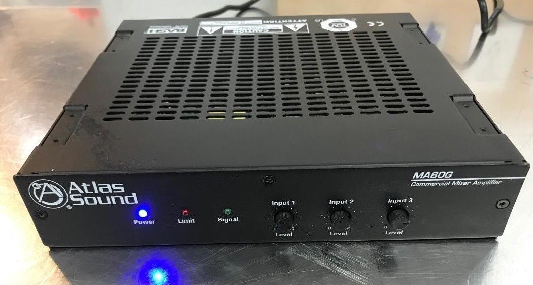 Atlas Sound Commercial Mixer Amplifier MA60G