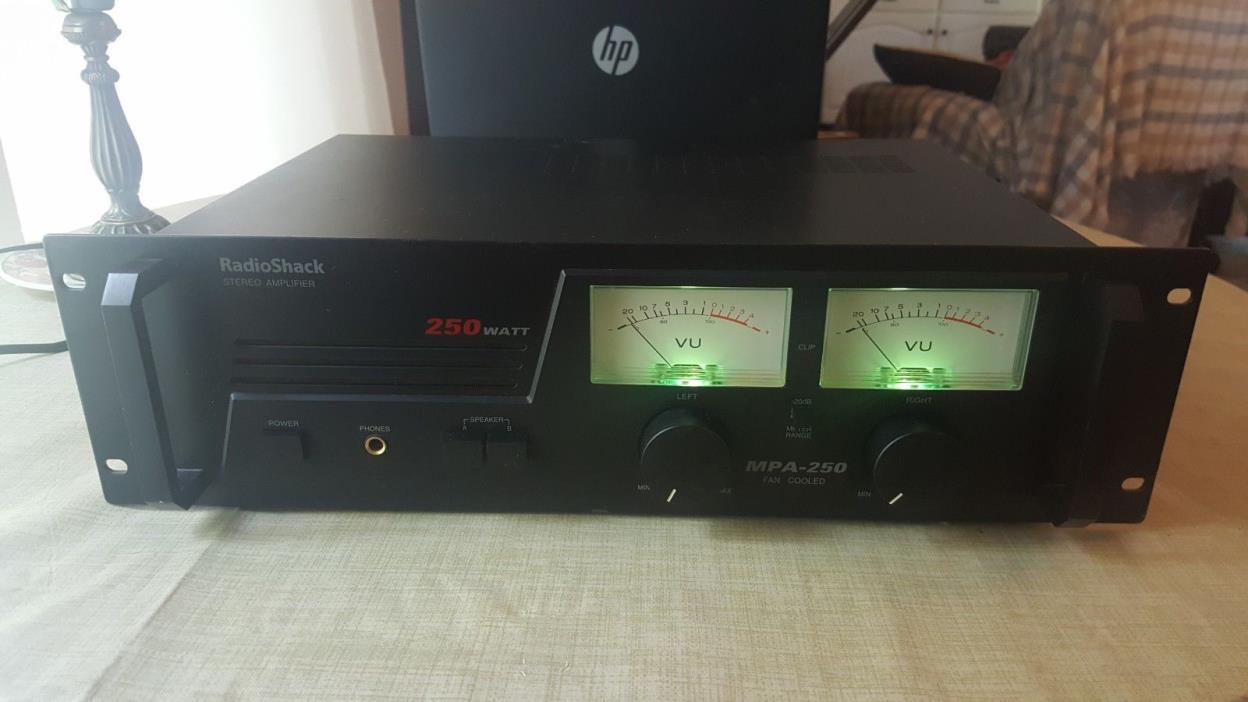 Radioshack MPA-250 Fan Cooled Stereo Amplifier 250 Watt Amp.