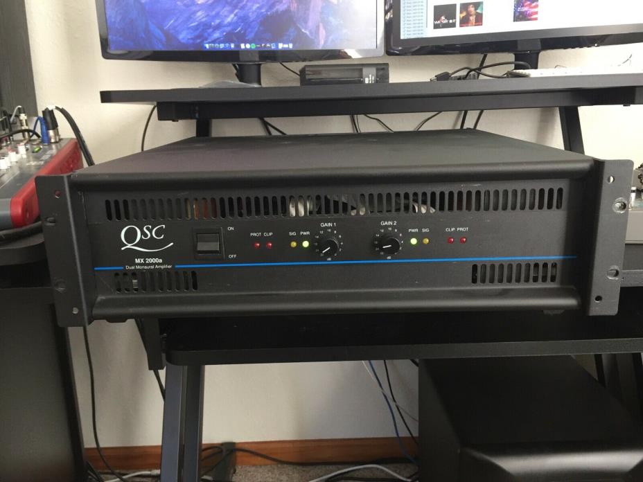 QSC MX 2000A - Pro Stereo 2 Channel 650w Dual  Monaural Power Amplifier