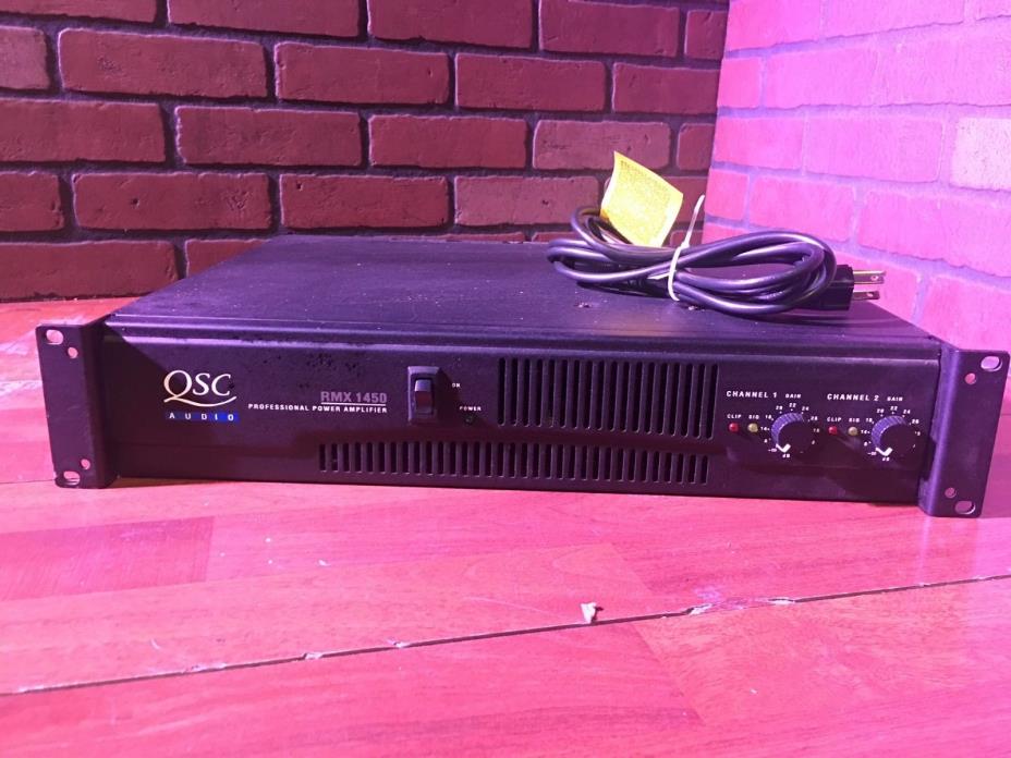 QSC Audio RMX 1450 2 Channel Professional Power Amplifier Please Read