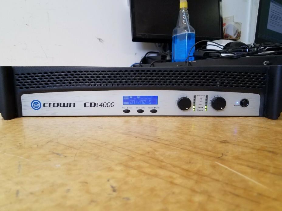 Crown CDi4000 Power Amplifier 2 Channel 1200W *Power Tested *Read