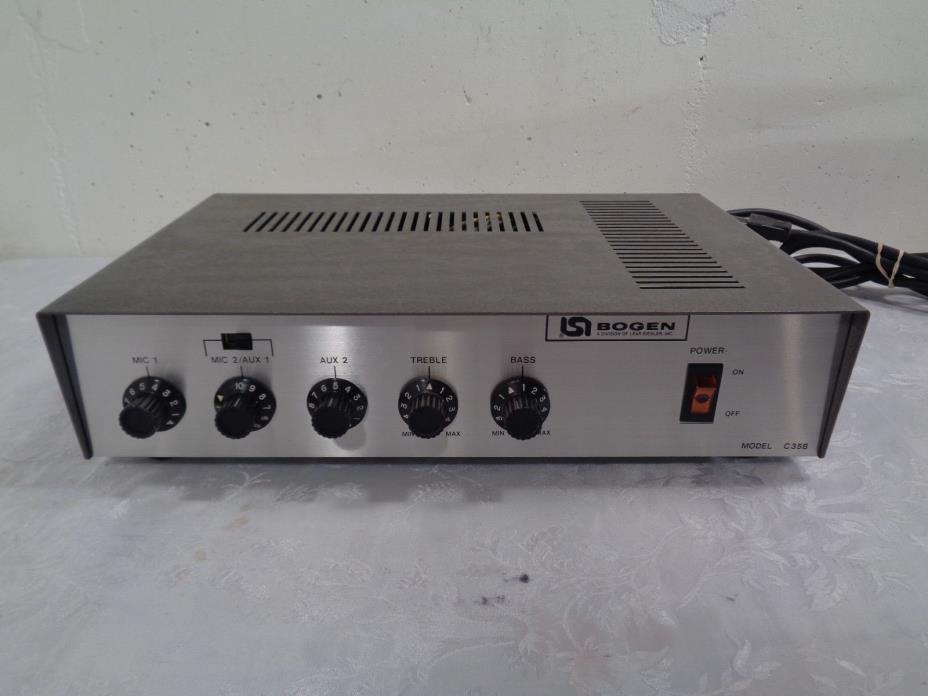 Vintage BOGEN C35B 35 Watt 2 Channel Amplifier Working Lear Siegler