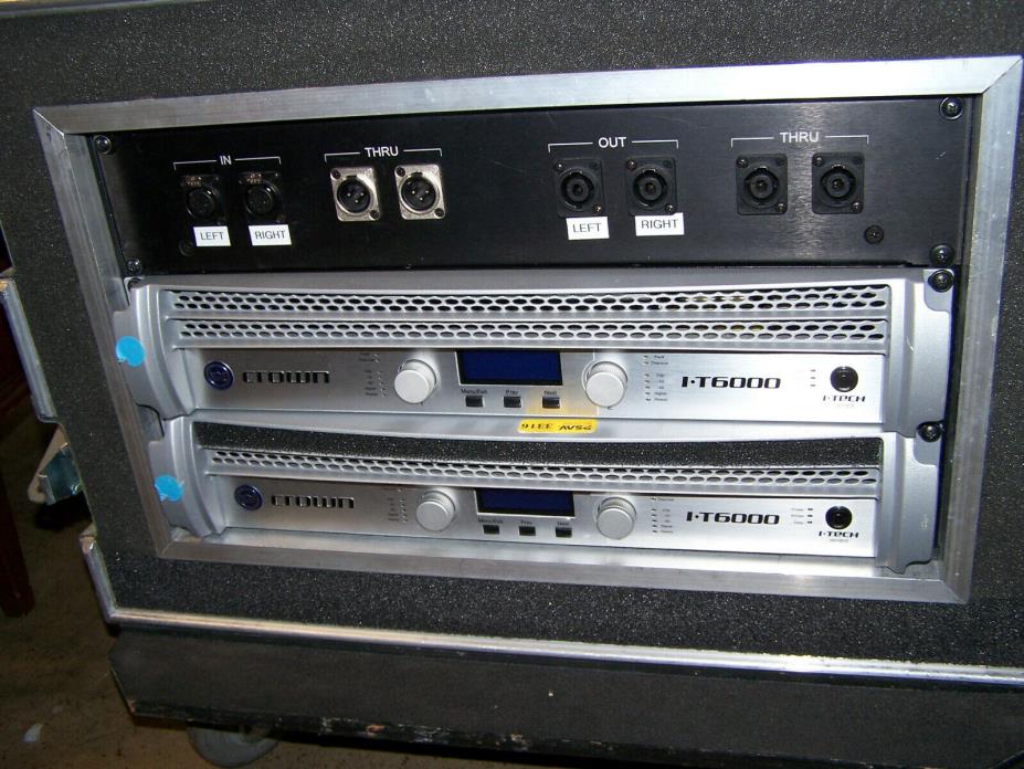 Crown IT6000 Power Amplifer Pair with Rack System Amp Set of 2