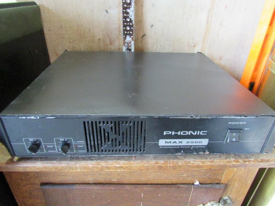 Phonic MAX 2500 Power Amplifier DJ PA AMP 750 Watts at 4 Ohm Professional
