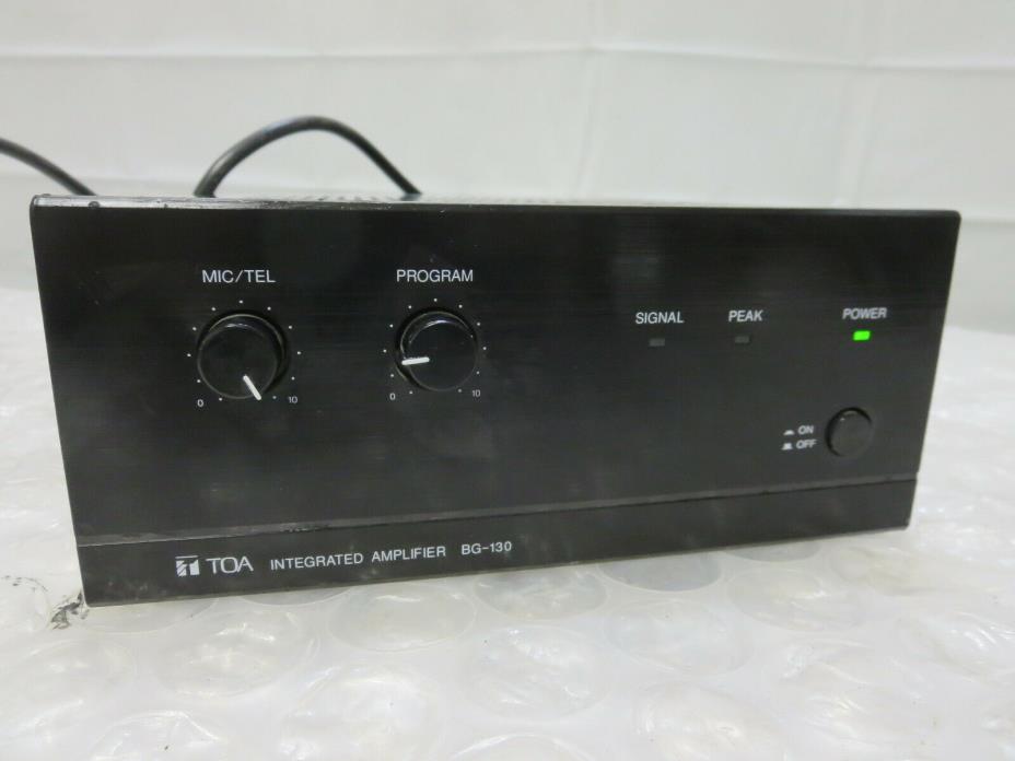 TOA BG-130 30W Watt Paging & BGM 3-Input Mixer Power Amplifier