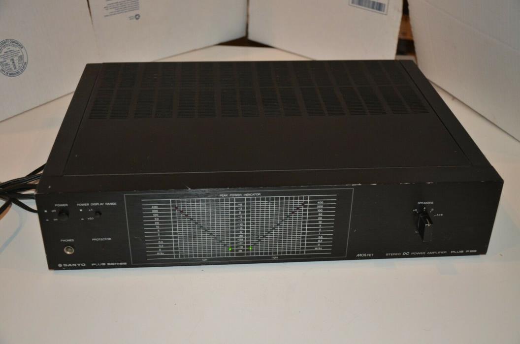 Sanyo Plus P55 Stereo DC Power Amplifier Amp Plus Series, S/N:86170538