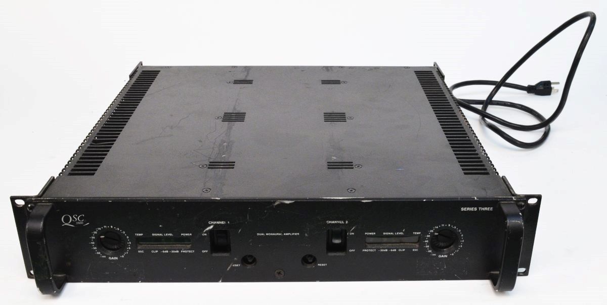 QSC Audio Model 3500 Stereo Power Amplifier 450W Mono Stereo 2-Channel 2