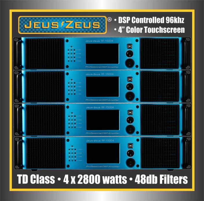 JEUS ZEUS RF-15004 DSP NETWORK POWER AMPLIFIER - for Line Array & Subwoofers