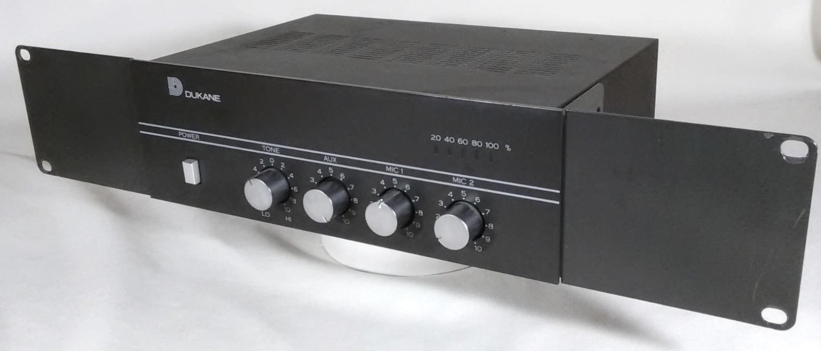 20W 70V MIXER AMPLIFIER WITH WARRANTY, RACK MOUNT - DUKANE MODEL 1A1420