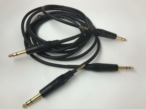 NEW Mogami Gold 10' TRS to TRS 10ft Hi-Definition Cable (PAIR)