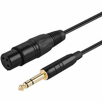 XLR Female To 1/4&rsquo&rsquo,CableCreation 2-PACK 20FT 6.35MM TRS Cableor