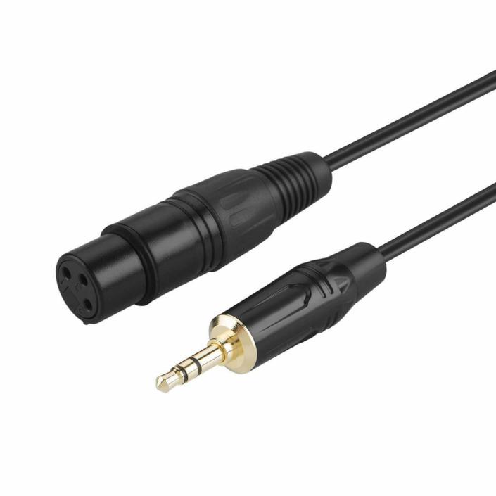 Unbalanced 3.5mm 1/8 Inch TRS to XLR Male Female 6 Feet Cables Pro New