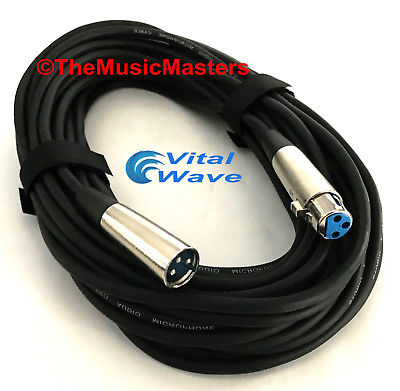 30ft XLR Microphone Audio Cable M-F Mic Extension Amp Powered Speaker Wire VWLTW