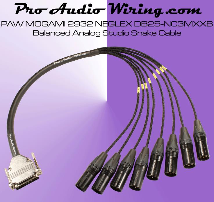 MOGAMI 2932 DB25-NC3MXXB Studio Snake Cable - 6ft.
