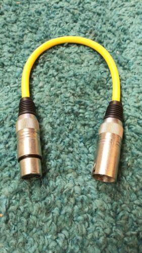 XLR MALE TO FEMALE 1 FT MIC PATCH CABLE NEW