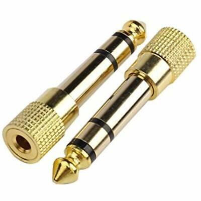 Professional 6.35mm 1/4 Inch Plug To 3.5mm 1/8 Jack Gold Plated TRS AUX Stereo