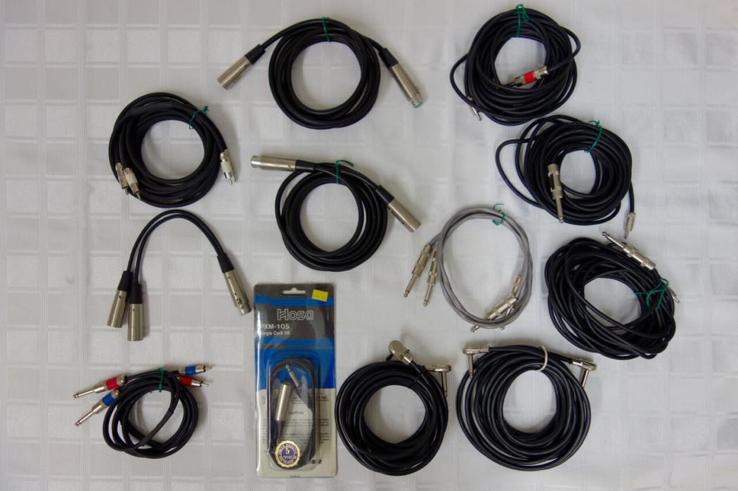 Lot XLR - 1/4 - RCA - Professional Grade Stereo Audio Interconnect Wires MOGAMI